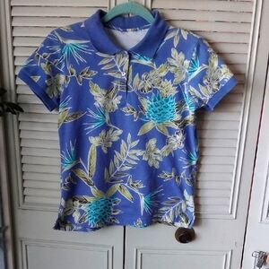 Tropical Print Polo
